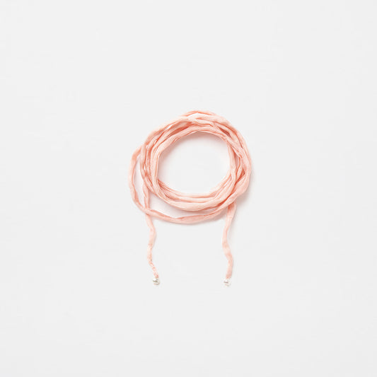 Silk Cord Necklace - Coral Pink